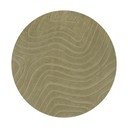 Khaki ručně tkaný vlněný kulatý koberec ø 160 cm Mesmerise Sage – Flair Rugs