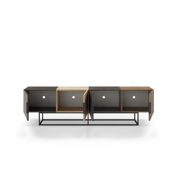 TV stolek v dekoru dubu v přírodní barvě 200x55 cm Titan – Marckeric-image-3