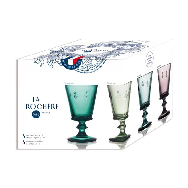 Sklenice na víno v sadě 4 ks 230 ml Abeille – La Rochére-image-3