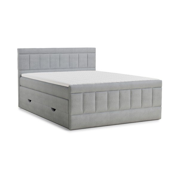 Šedá boxspring postel s úložným prostorem 160x200 cm Caya – Maison de Rêve