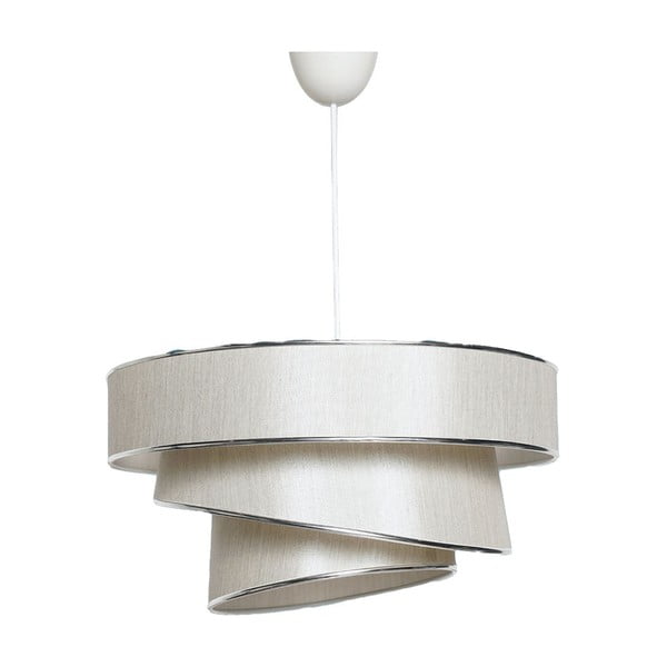 Závěsné svítidlo v krémovo-stříbrné barvě s textilním stínidlem ø 40 cm Couper – Opviq lights
