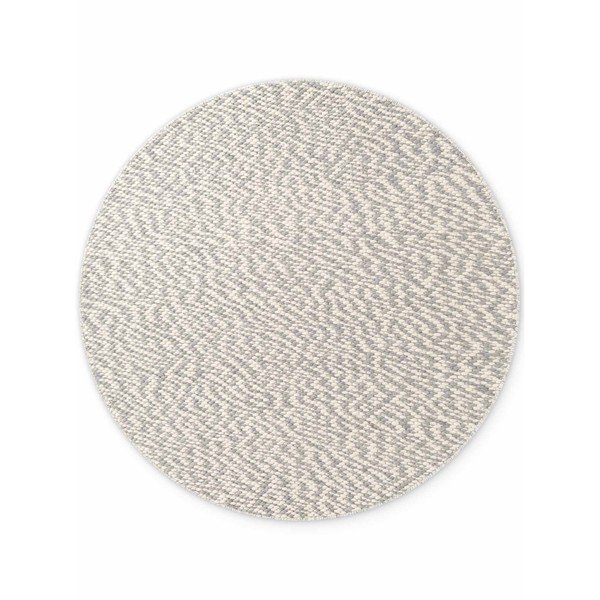 Světle šedý/krémový ručně tkaný vlněný kulatý koberec ø 160 cm Lyon Beans – Elle Decoration-image-4