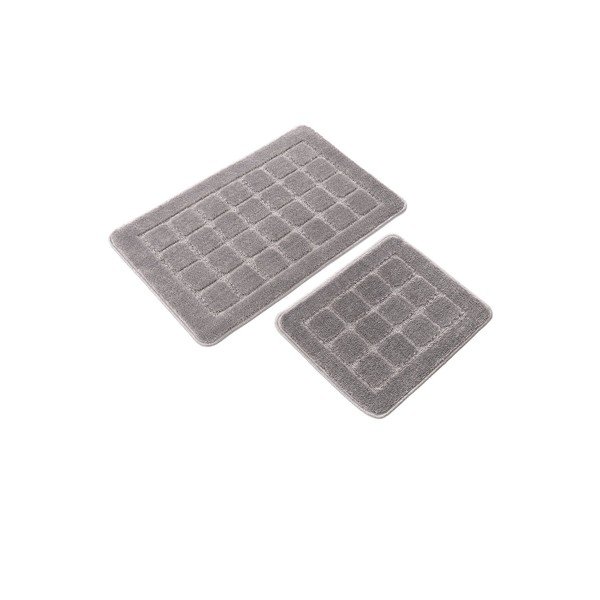 Šedé koupelnové předložky v sadě 2 ks 50x80 cm Kareli – Foutastic