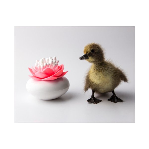 Držák na vatové tyčinky Lotus, bílá/růžová-image-3