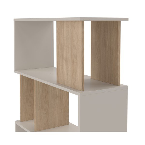Krémová knihovna v dekoru dubu 80x173,5x29,5 cm Maze – Tvilum-image-2