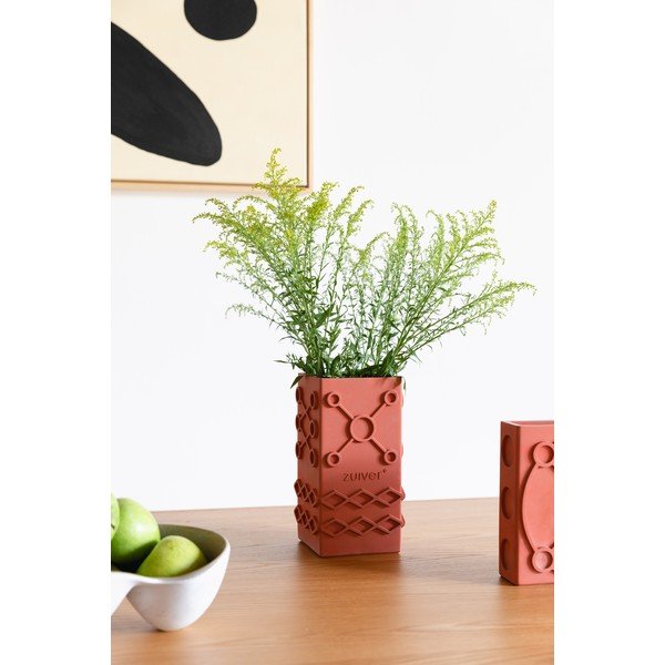 Oranžová váza z betonu Graphic – Zuiver-image-3