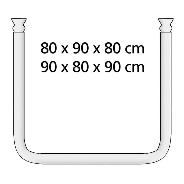 Černá univerzální rohová tyč na sprchový závěs Wenko Black, ø 2 cm-image-4