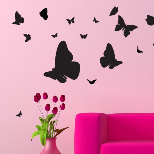 Set samolepky a 15 Swarovski krystalů Ambiance Butterflies