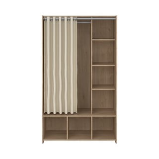 Bílo-béžová šatní skříň v dekoru dubu 105x180 cm Kit – Tvilum