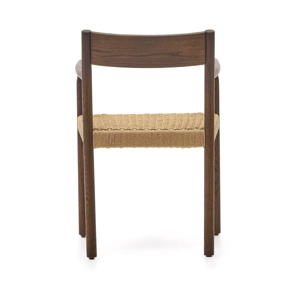 Hnědá/v přírodní barvě jídelní židle z dubového dřeva Yalia – Kave Home-image-4