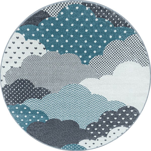 Modro-šedý dětský koberec ø 120 cm Bambi – Ayyildiz Carpets