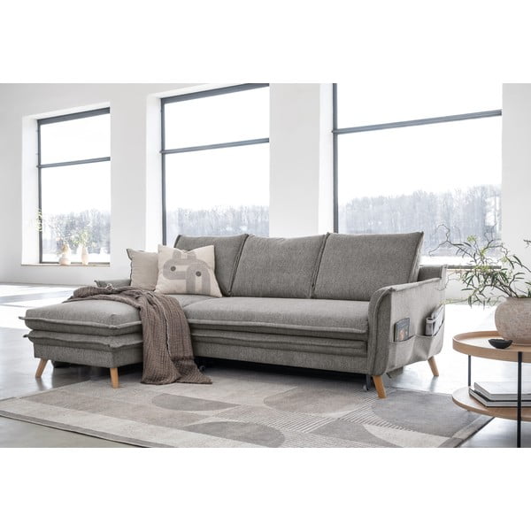 Šedá rozkládací rohová pohovka (levý roh) Charming Charlie – Miuform-image-3