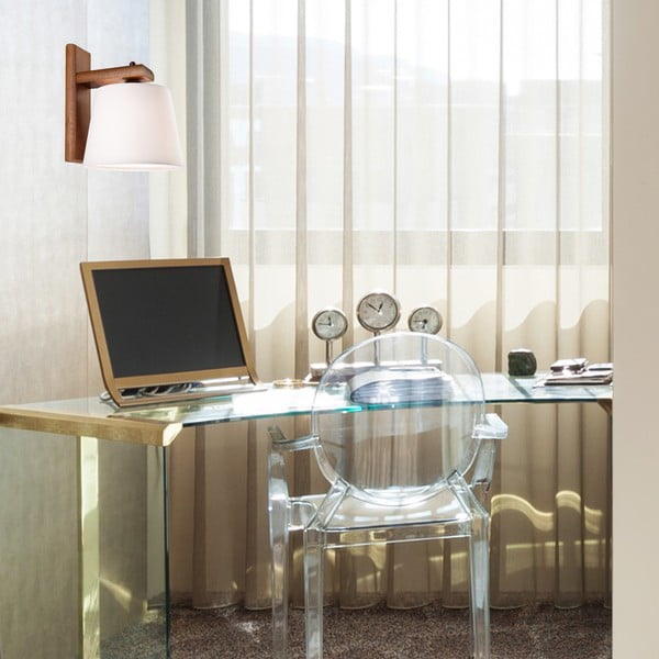 Tmavě hnědé nástěnné svítidlo ø 20 cm Aida – LAMKUR-image-3