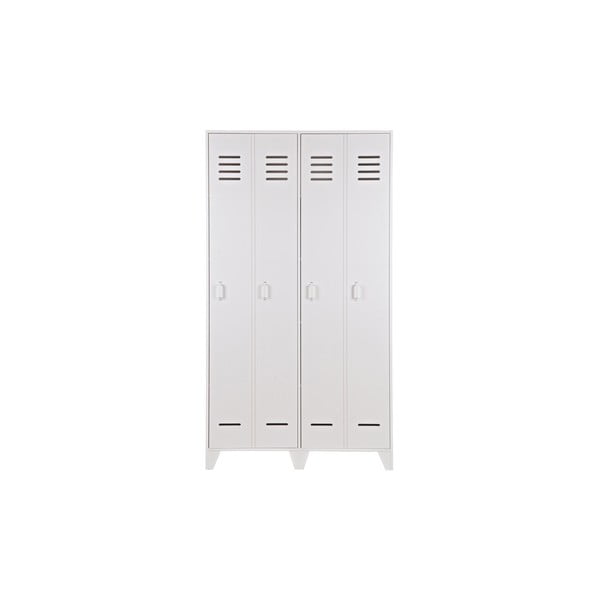 Bílá šatní skříň z borovicového dřeva 103x187 cm Stijn - WOOOD