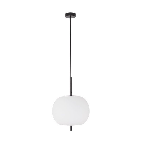 Bílé/černé skleněné závěsné svítidlo ø 30 cm Lato – Nova Luce