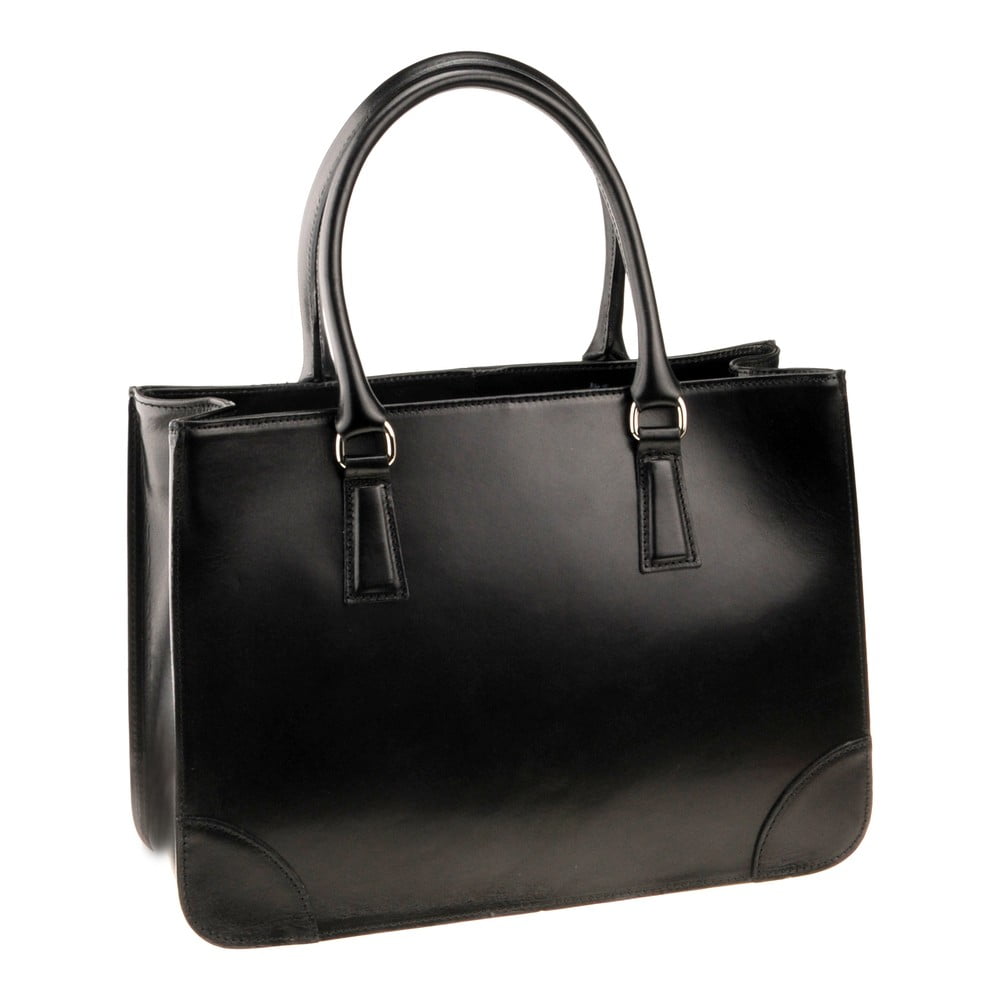 Černá kožená kabelka Florence Bags Denebola