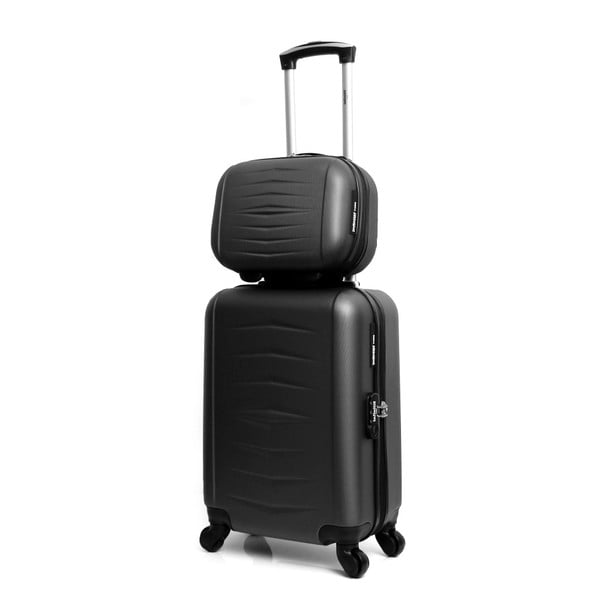 Sada 2 černých cestovních kufrů na kolečkách Infinitif Oviedo-image-2