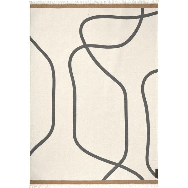 Krémová deka 130x175 cm Shadow  – Mette Ditmer Denmark