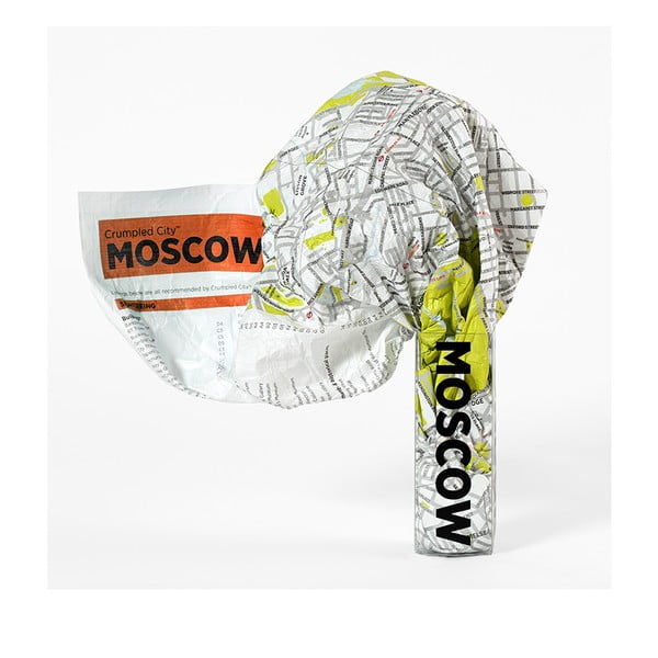 Zmačkaná cestovní mapa Moskva