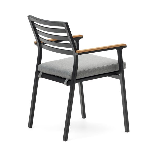 Černá kovová zahradní židle Bona – Kave Home-image-4