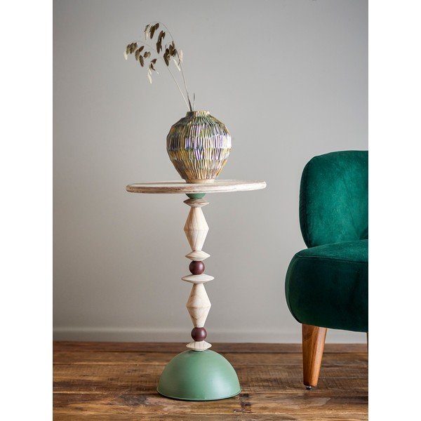 Kulatý odkládací stolek z jedlového dřeva ø 40 cm Mannelli – Bloomingville-image-1