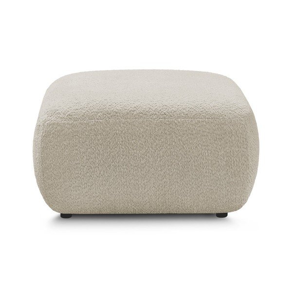 Béžová podnožka z textilie bouclé Montaigne – Bobochic Paris