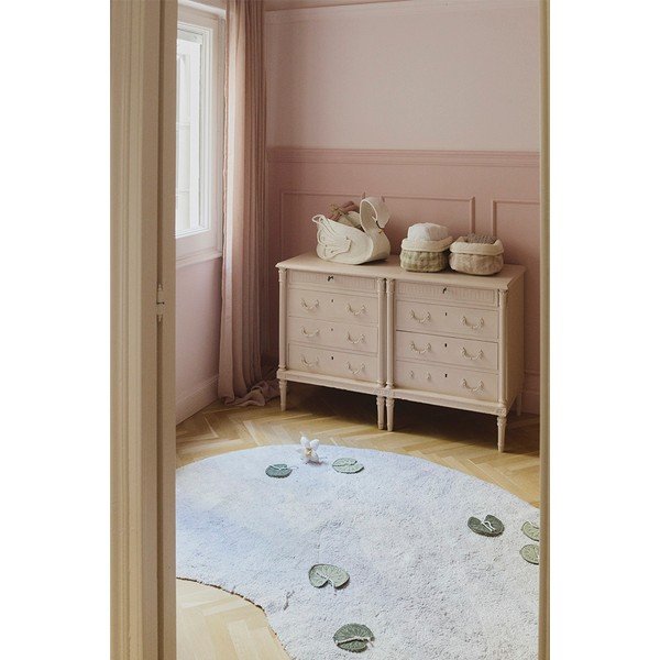 Světle růžový látkový dětský koš na hračky 30x20x20 cm Swan Rose – Lorena Canals-image-2