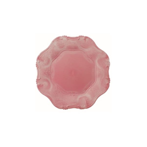Sada 6 růžových dekorativních talířů VDE Tivoli 1996 Hippy, ⌀ 33 cm