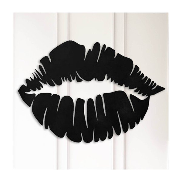 Černá nástěnná dekorace Lips