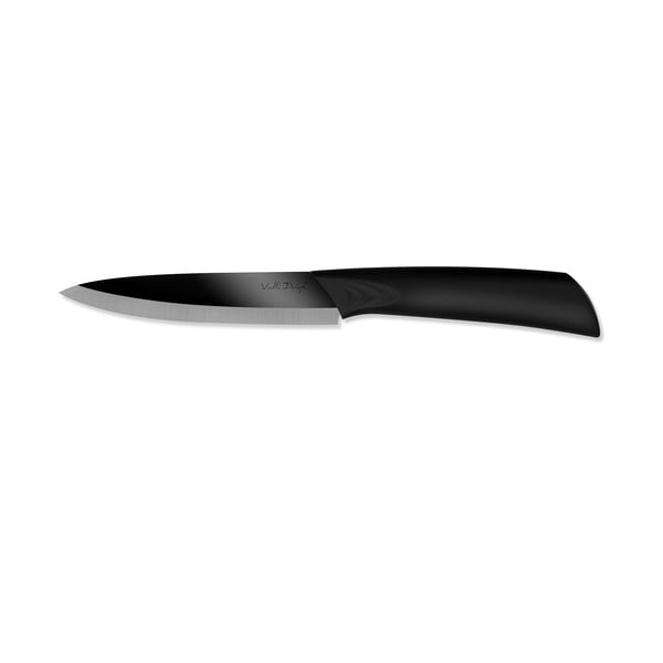 Keramický krájecí nůž s leštěným ostřím, 12,5 cm, černý