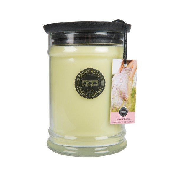 Svíčka ve skleněné dóze s vůní květin a citrusů Bridgewater candle Company Spring Dress, doba hoření 140-160 hodin