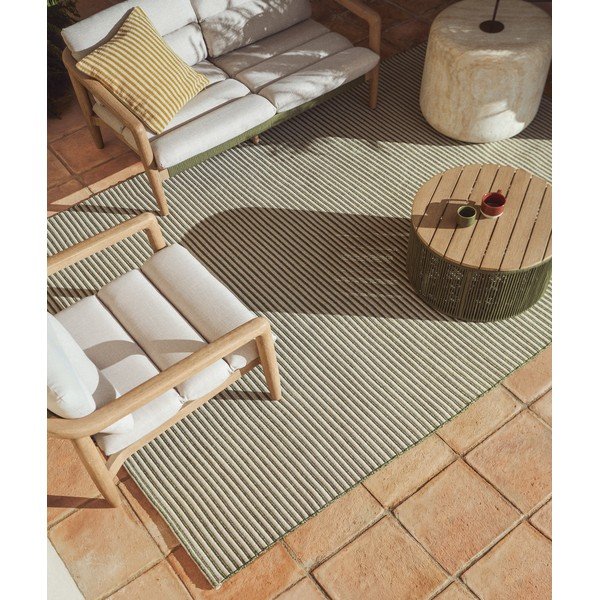 Zelený/béžový vnitřní a venkovní koberec 160x230 cm Ardelia – Kave Home-image-1
