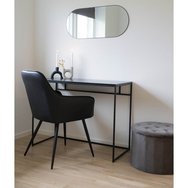 Černá čalouněná jídelní křesla v sadě 2 ks s područkami Harbo – House Nordic-image-1