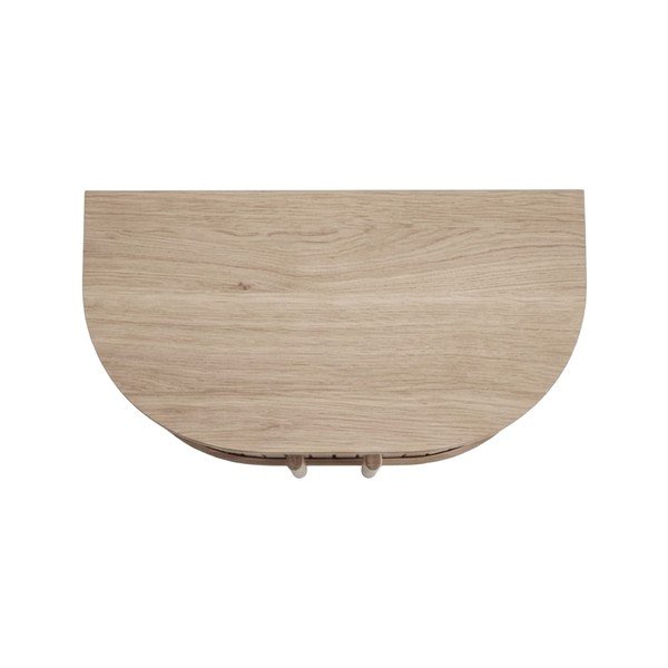 Závěsný/s poličkami noční stolek v dekoru dubu ve světle přírodní barvě Meta – Unique Furniture-image-3