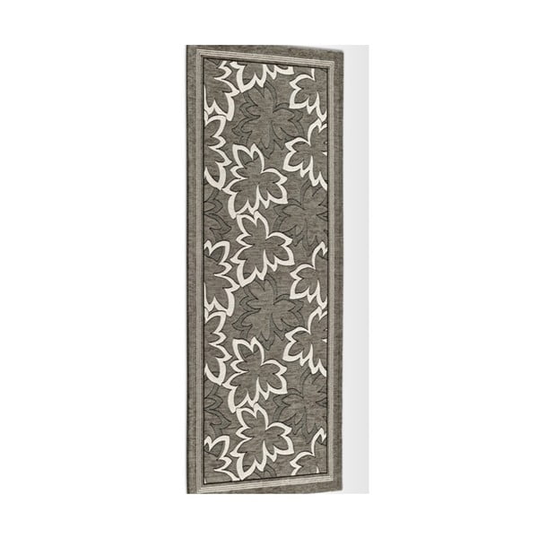 Šedohnědý vysoce odolný kuchyňský běhoun Webtappeti Maple Fango, 55 x 140 cm