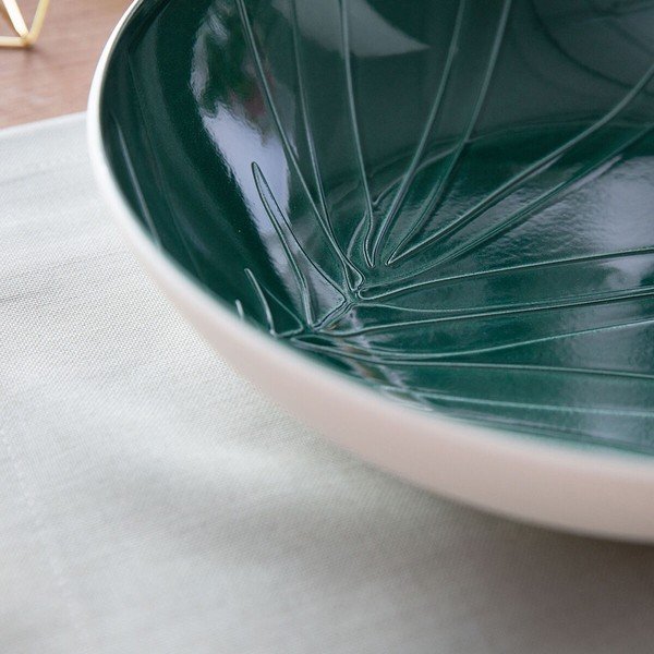 Bílo-zelená porcelánová servírovací miska Villeroy & Boch Leaf, ⌀ 26 cm-image-4