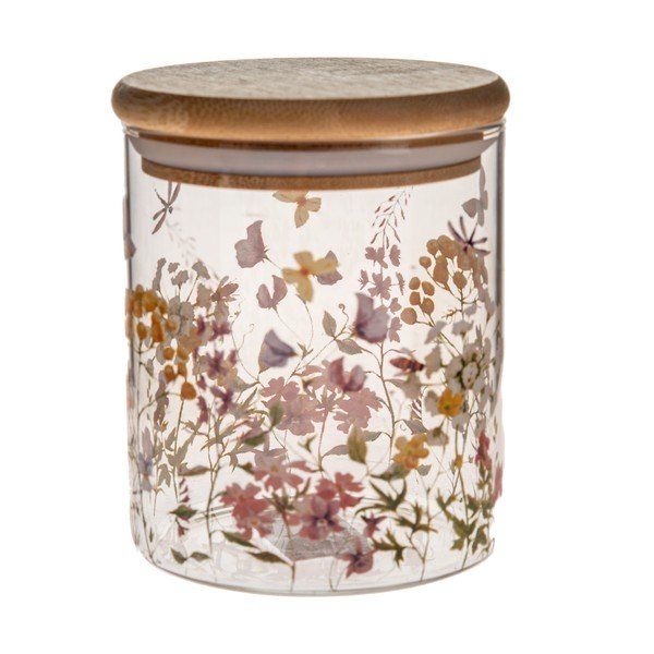 Skleněná dóza na potraviny Flowers – Dakls