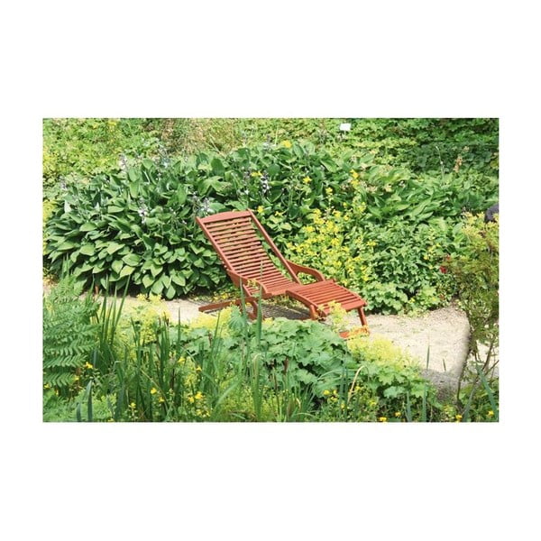 Zahradní skládací lehátko z eukalyptového dřeva Garden Pleasure Alaska-image-1
