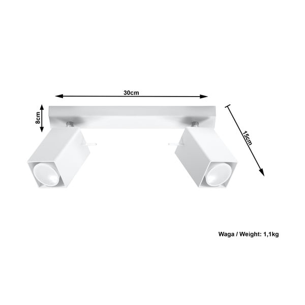 Bílé stropní svítidlo Sollux Toscana-image-4