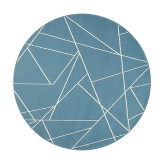 Modrý koberec Ragami Velvet, ø 140 cm