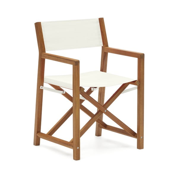 Bílé/přírodní dřevěné zahradní židle v sadě 2 ks Thianna – Kave Home