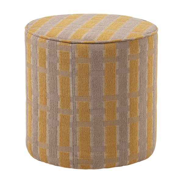 Žlutý žinylkový taburet Sarli – WOOOD