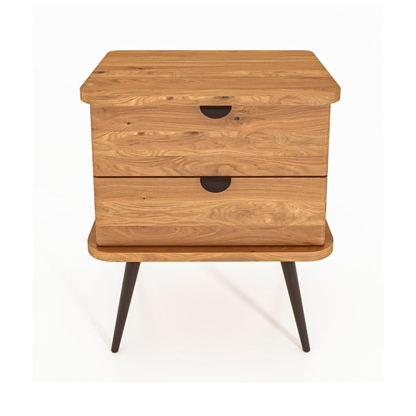 Noční stolek z dubového dřeva v přírodní barvě Kula – The Beds-image-2