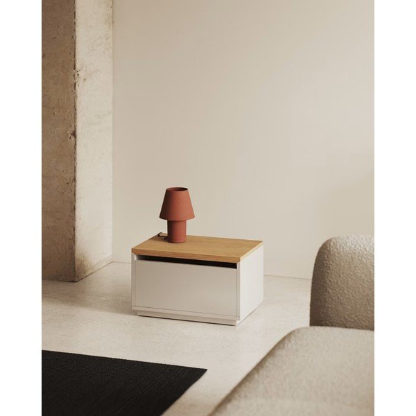 Truhla v dekoru dubu v přírodní barvě 60x35 cm Abilen – Kave Home-image-1