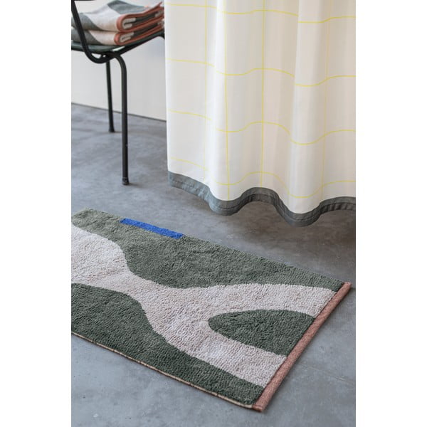 Tmavě zelený pratelný bavlněný koberec 50x80 cm Figura – Mette Ditmer Denmark-image-1