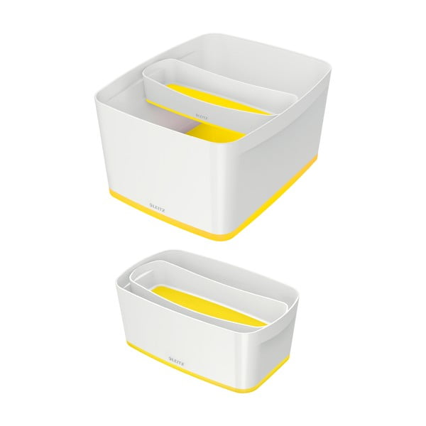 Bílo-žlutý plastový organizér na psací potřeby MyBox - Leitz-image-3