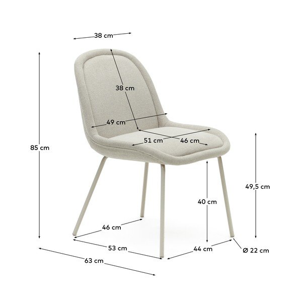 Béžová jídelní židle Aimin – Kave Home-image-4