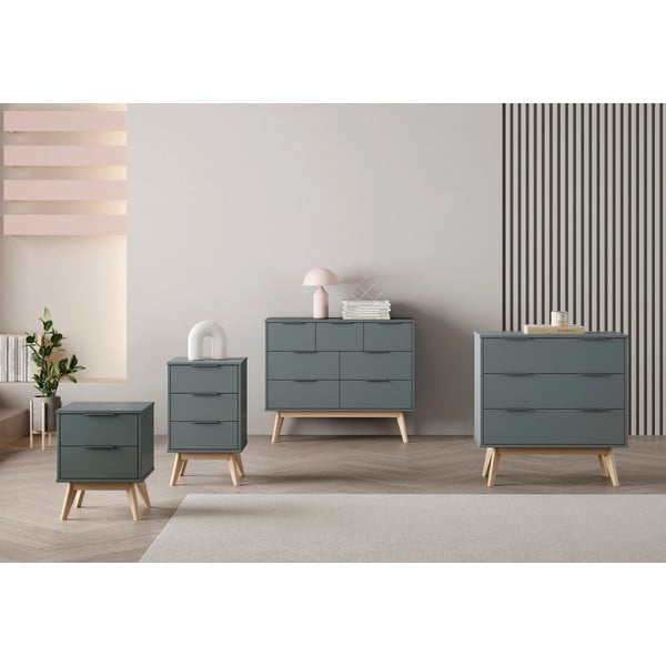 Komoda šedozelená 120x83x40 cm Pisco – Marckeric-image-1