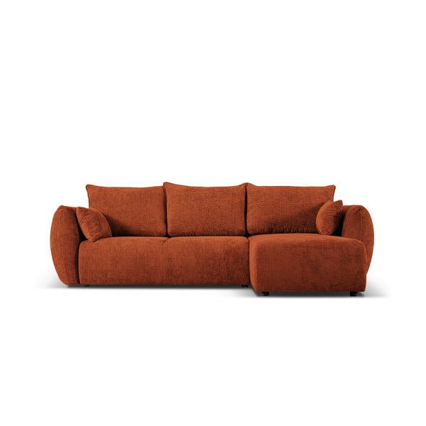 Oranžová rohová pohovka (pravý roh) Matera – Cosmopolitan Design
