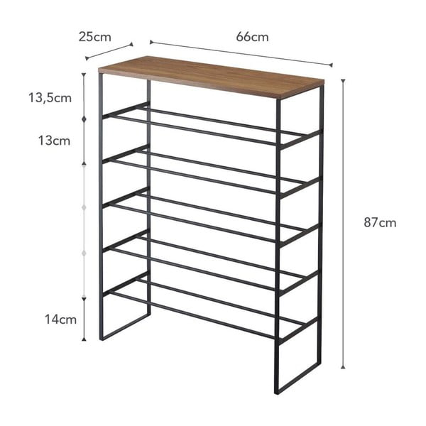 Černý kovový botník Tower – YAMAZAKI-image-4